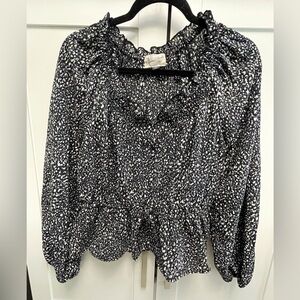 Stylish Navy and White Women's Top